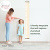 Personalized Gingham Scallop Growth Chart Canvas Wall Hanging Height Tracker