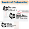 Personalized Palm Tree Mailbox Decal | Custom Beach Address Sticker customization options