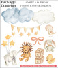 Baby Animals Nursery Wall Decals Watercolor Clouds Stars Kids Room Stickers contents