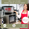 Kitchen Appliance Mixer Decal Life Is What You Bake It Vinyl Sticker Red standards