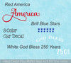 God Bless America 250 Years Car Decal | Patriotic Vinyl Window Sticker Red White Blue