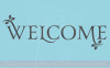 Welcome with Leaves Vinyl Wall Decal for Entryway Decor
