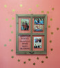 Gold Star Wall Stickers around a Photo Frame Office Wall Arrangement