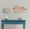 A Limb Has Fallen from Our Family Tree Memorial Wall Decal – Remembrance Quote Vinyl Wall Art Rust