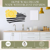 Sunflower American Flag Wall Decal – Patriotic Floral Vinyl Wall Art Decor Yellow Black standards