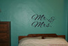 Mr. & Mrs. Bedroom Love Quote Wall Decal