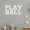 Play Ball Wall Decal Art Cutout Vinyl Lettering Teen Boys Girls Sports Room Decor Stickers White