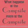 What Happens...Stays at the Campsite Wall Sticker Decal for Camper and RV