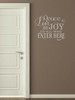 Peace Love and Joy to All Who Enter Entry Wall Decal Decoration Warm Gray