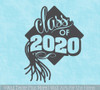 Class of 2020 Wall Vinyl Decals Sticker for Graduation Decoration Grad Hat Art 23x18-Inch