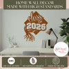 Class of 2026 Clay Brown Enhanced Wall Vinyl Decals Sticker for Graduation Decoration Grad Hat Art 23x18-Inch