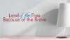 Land of the Free Because of the Brave Patriotic Wall Decal Quote-Red, Traffic Blue