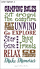 Camping Rules Vinyl Decal Saying Option 2 for the Camper or RV Decor