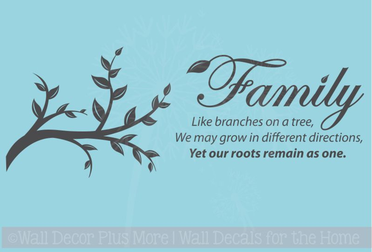 Family Like Branches On A Tree Wall Decor Vinyl Decals Sticker Wall Lettering 32x12 Family Like Branches On A Tree Wall Decor Vinyl Decals Sticker Wall Lettering 32x12