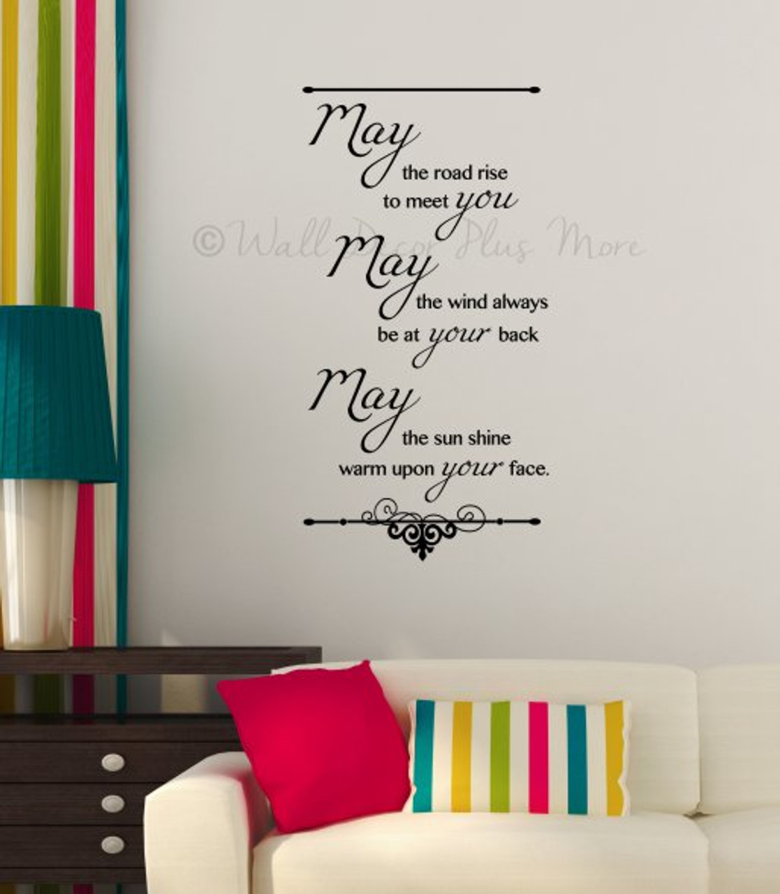 Irish Blessing May the Road Rise to Meet YouWall Sticker Decals Quote