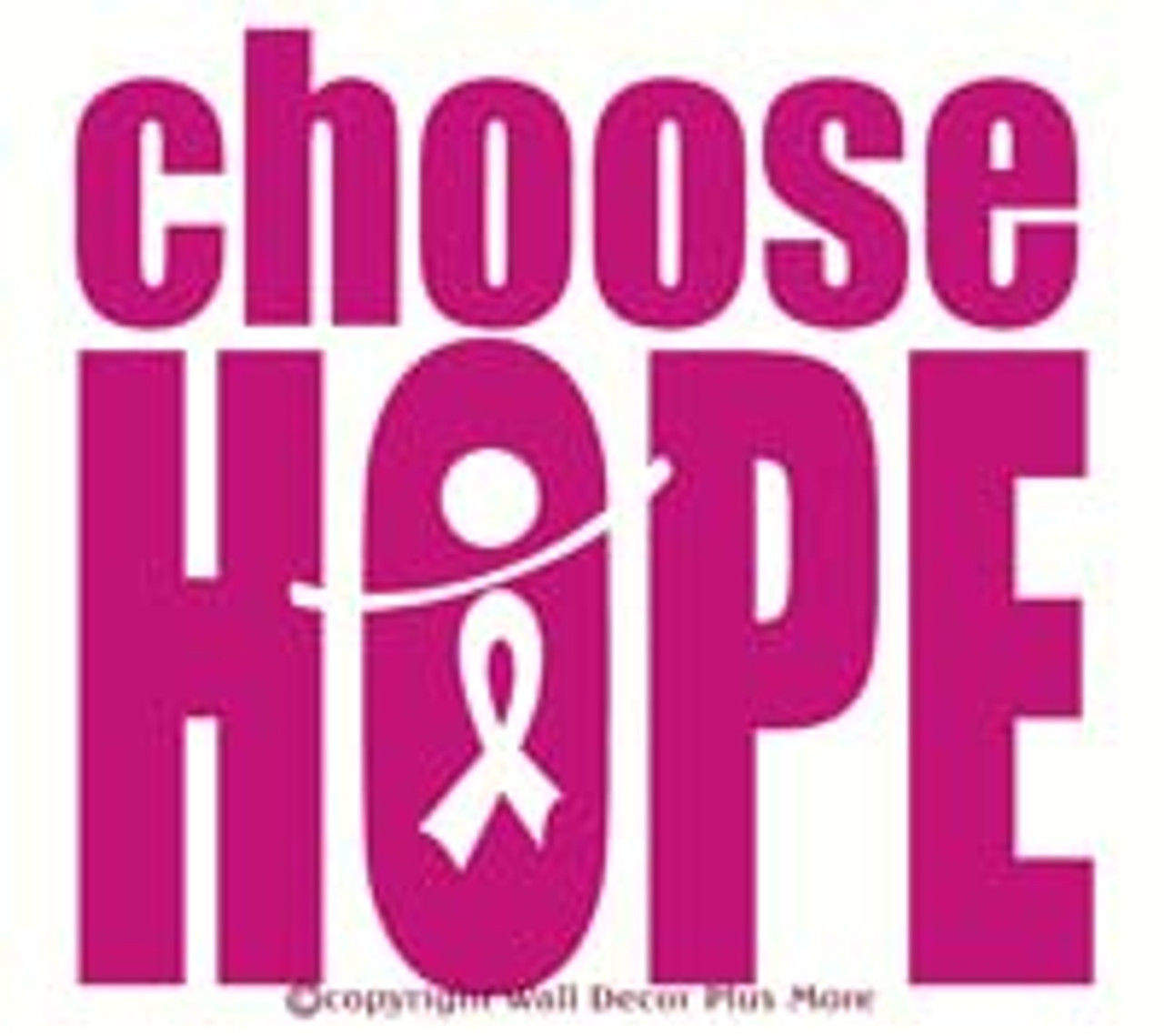 Breast Cancer Ribbon Wall Decal Vinyl Lettering Sticker Art