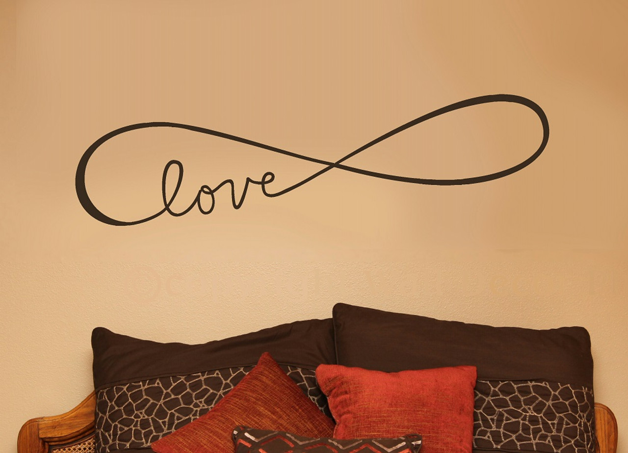 Infinity Love Wall Decals Art Vinyl Sticker Master Bedroom Wedding