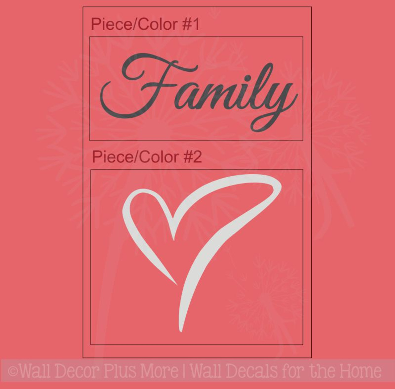 Choose Size & Color I Love My Mom Vinyl Sticker Decal Family Heart