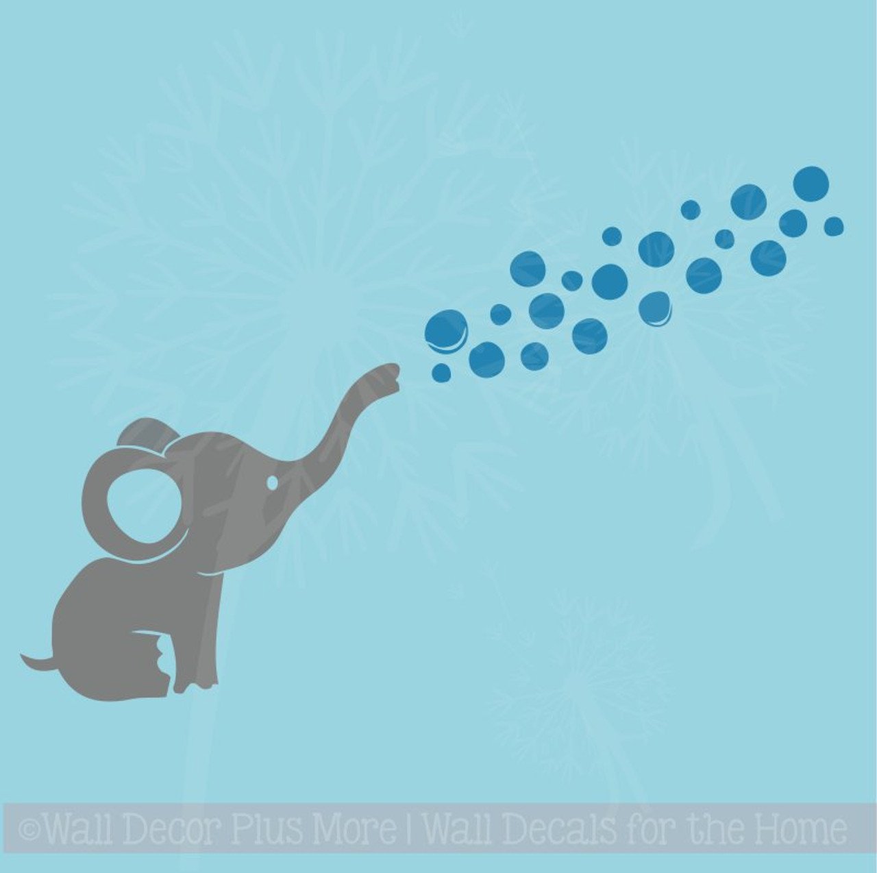 Elephant Wall Decal With Floating Bubbles Cool Nursery Room Decor