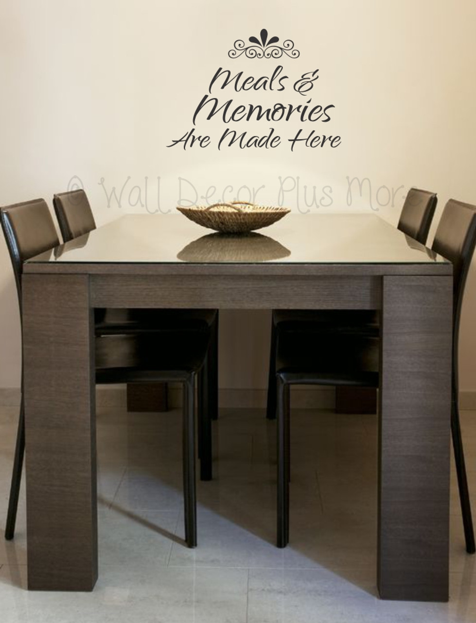 Meals And Memories Made Here Kitchen Wall Decal Stickers Quotes