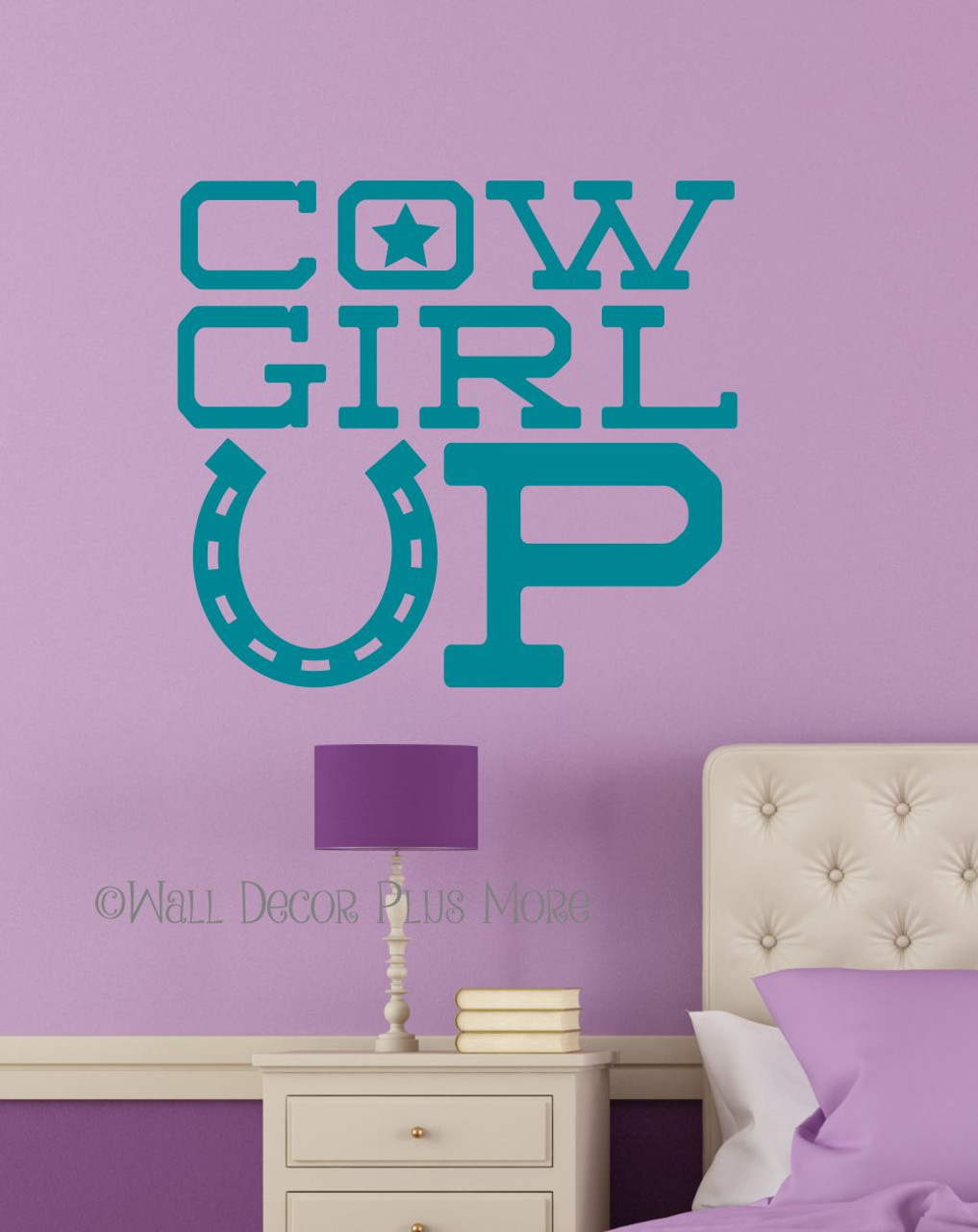 Cowgirl Up Western Wall Decals Vinyl Stickers Lettering For Girls