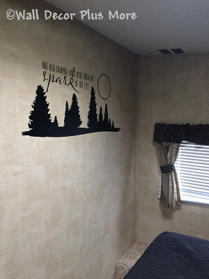 One Old Camper Lives Here with the Spark of His Life Wall Decals Vinyl