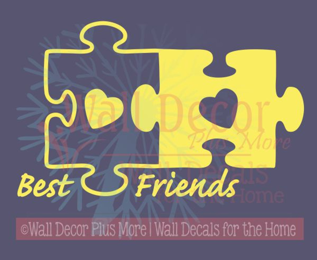 Best Friends Puzzle Pieces Vinyl Wall Art Decals Sticker