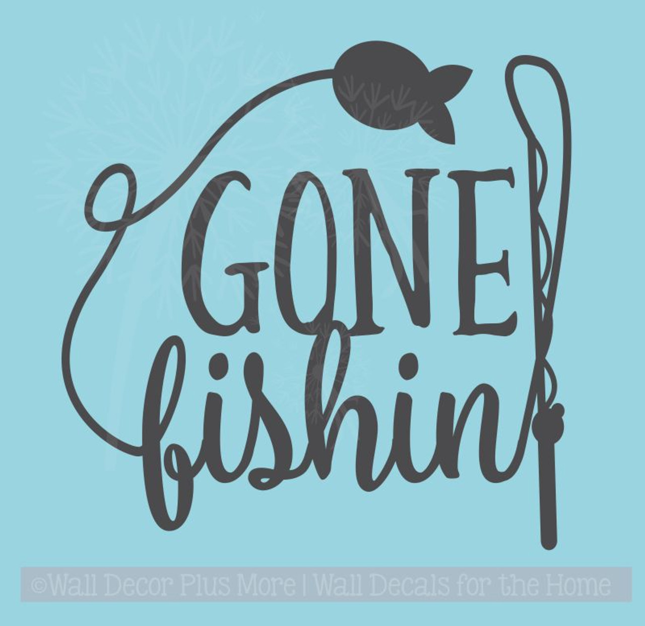 Gone Fishing Car Truck Window Decals Fisherman Vinyl Stickers