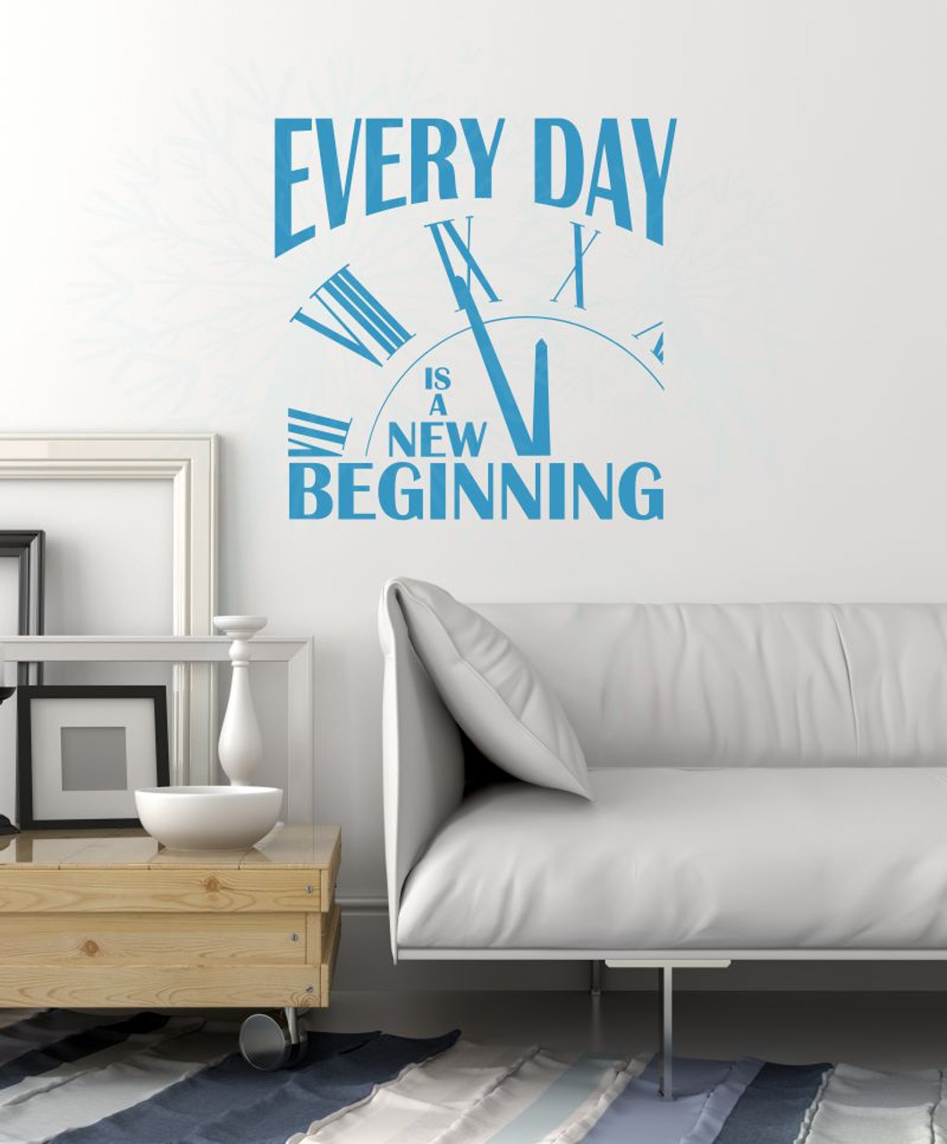 every day is a new beginning motivational quotes wall decals sticker