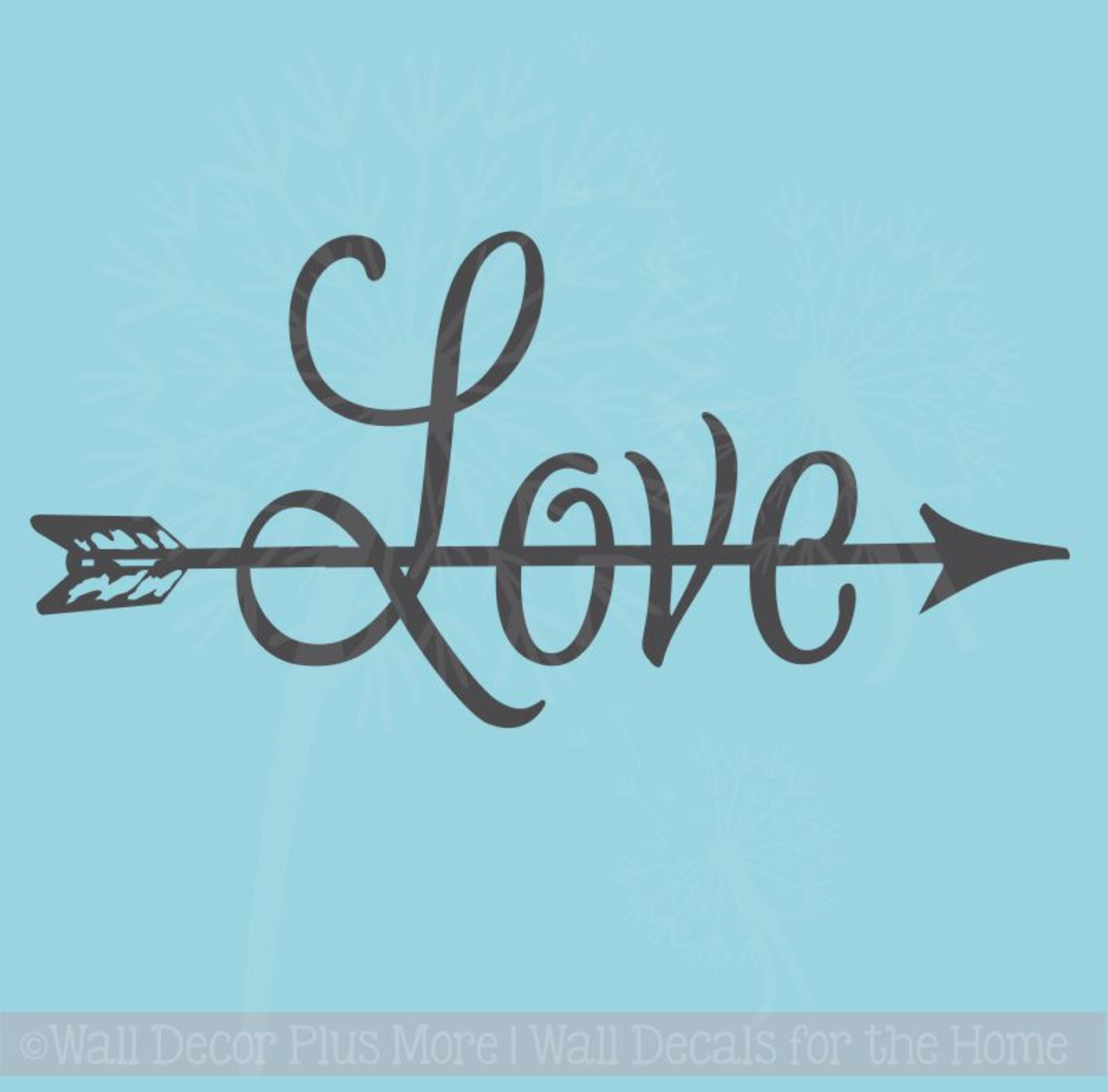 Vinyl Wall Decal Love Heart Arrows Romantic Room Decoration (ig4371)