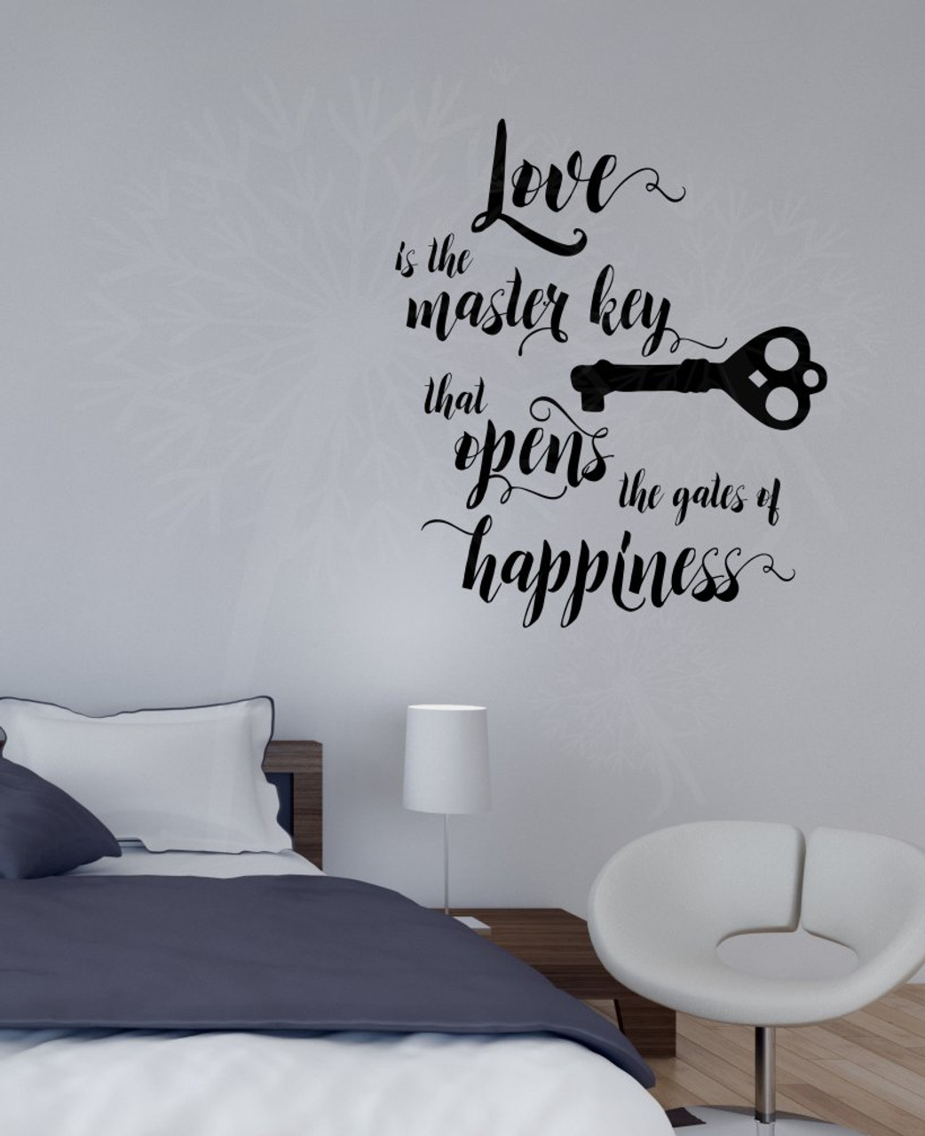 love is the key vinyl lettering decals wall sticker art home decor quote