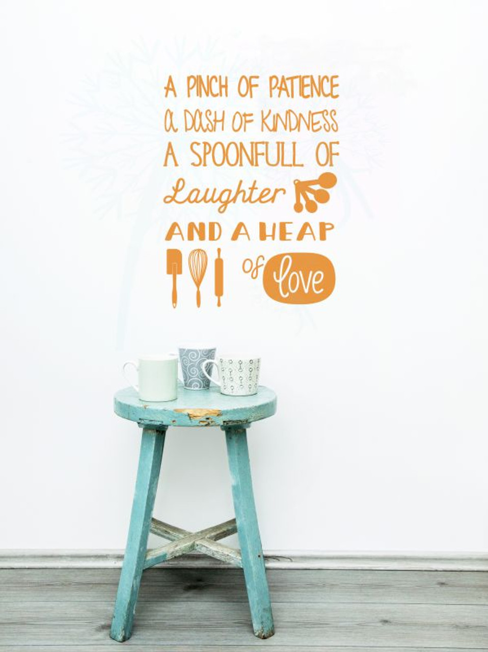 https://cdn11.bigcommerce.com/s-571px4/images/stencil/1280x1280/products/1960/10593/WD835_Pinch_of_Patience_Heap_of_Love_Wall_Decals_Sticker_Quotes_23x17_Rust_Orange_3__23728.1541717170.jpg?c=2