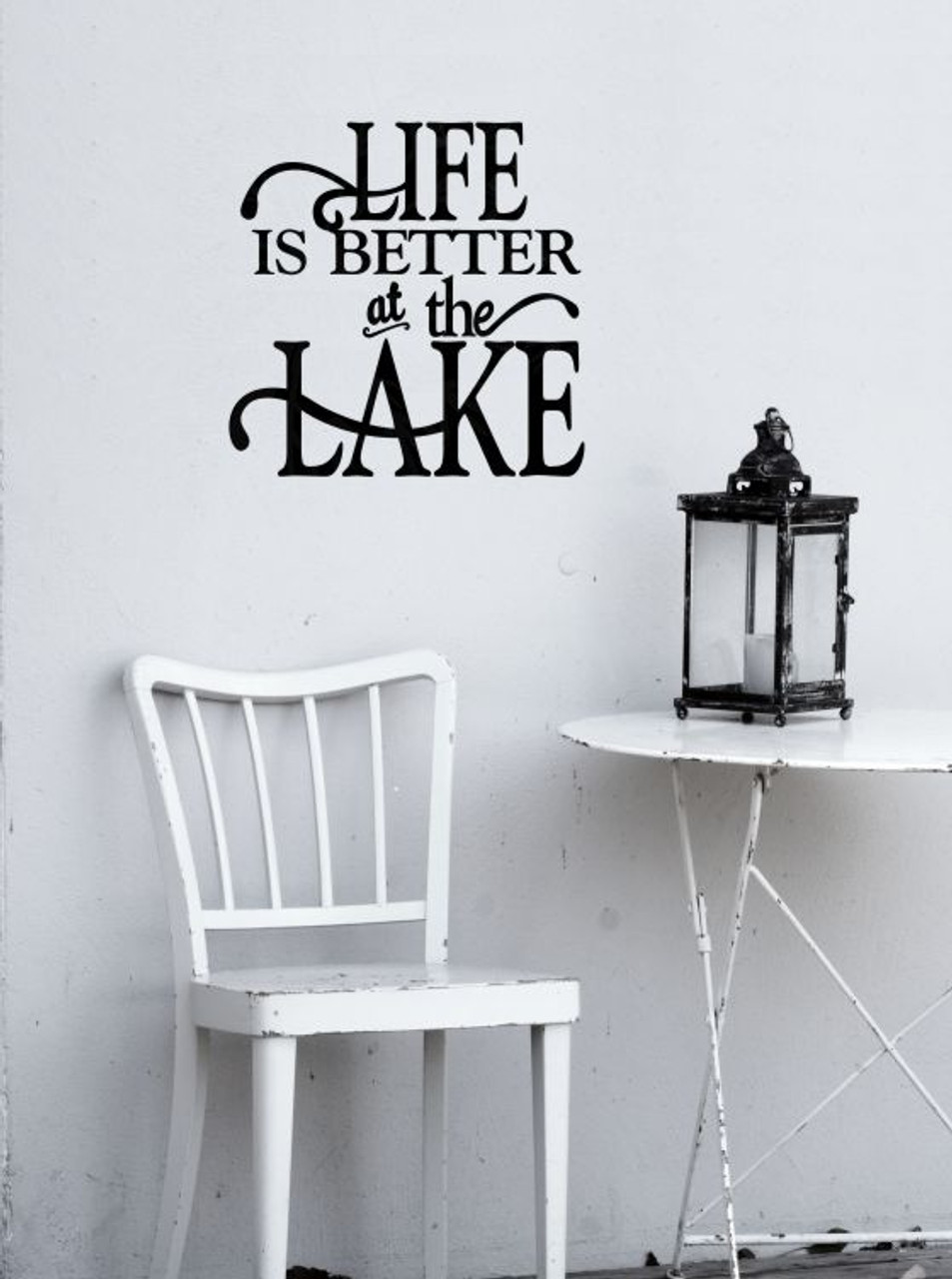 Life Better At The Lake or River Summer Vinyl Letter Decal Sticker