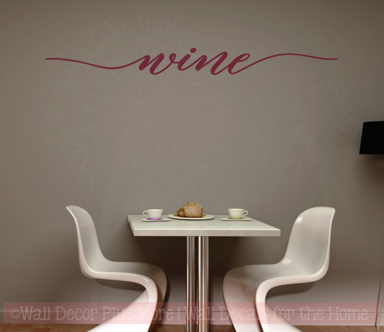 wine cursive wall sticker decals vinyl lettering art kitchen home decor