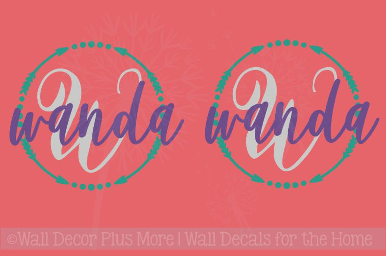 Three Initial Classic Monogram Decal ~ Choose Size /& Decal Color GREAT GIFT IDEA