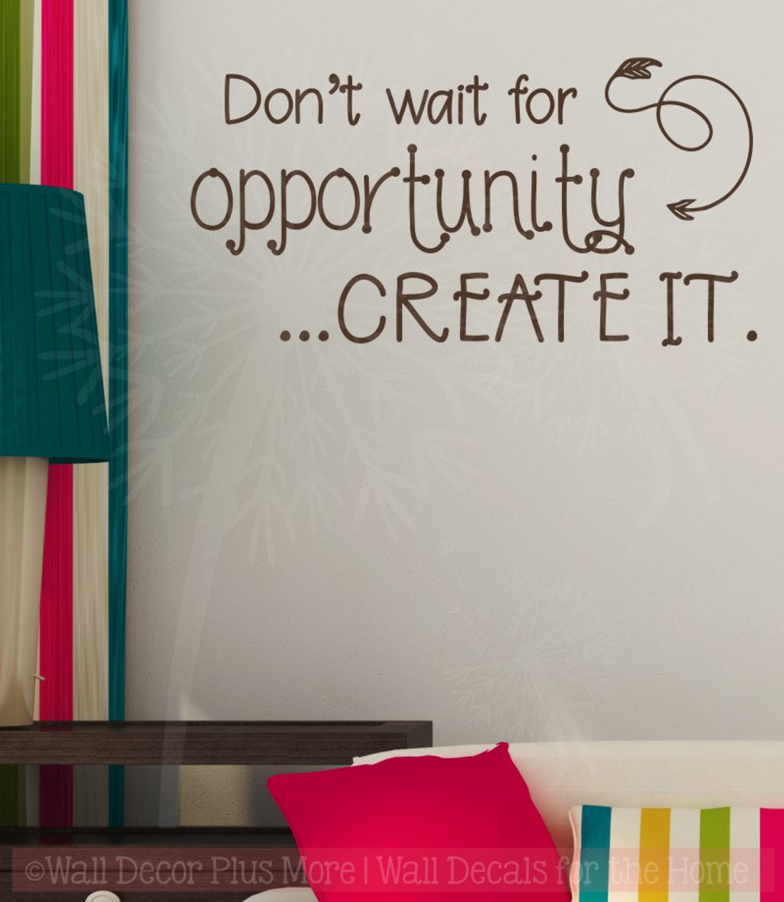 don't wait, create it motivational vinyl letter art school wall decals