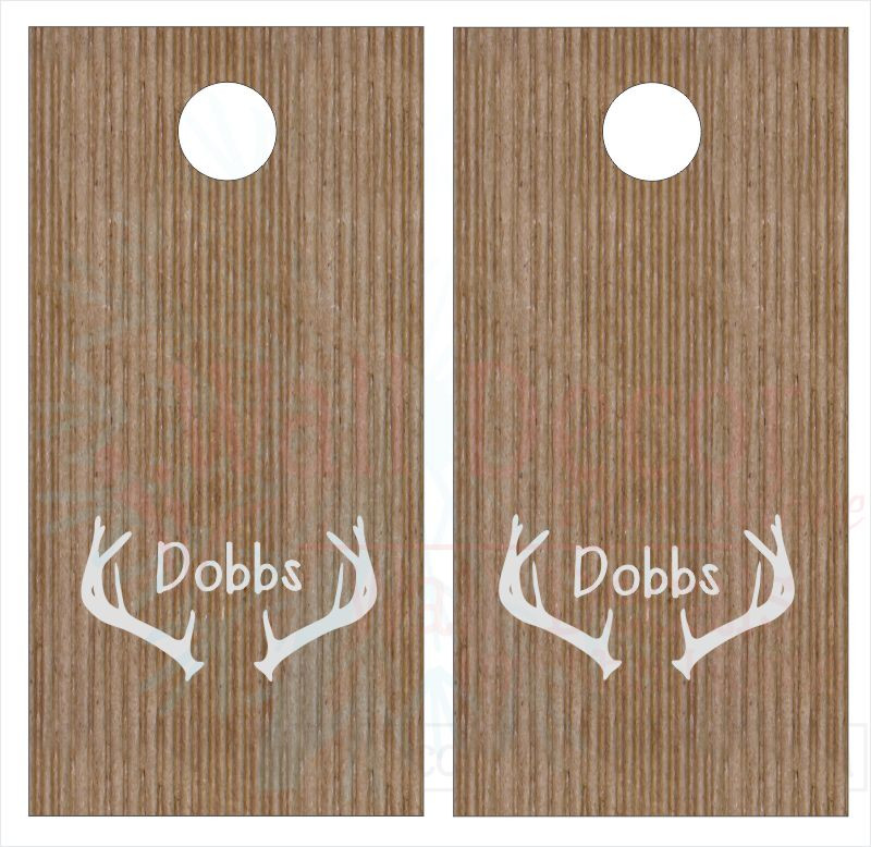 Antlers Name Personalized Vinyl Letters Art Bean Bag Board Decals