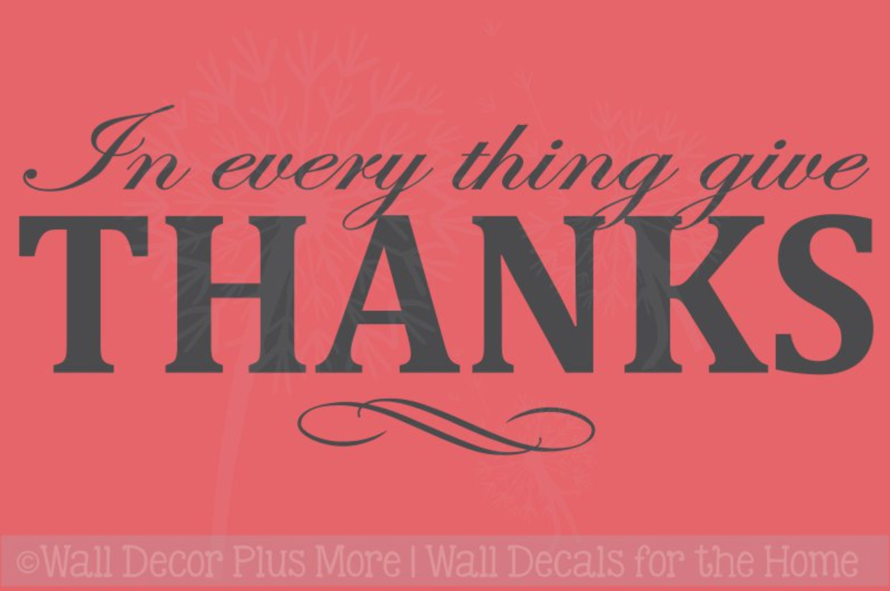 everything give thanks kitchen wall decal stickers quotes