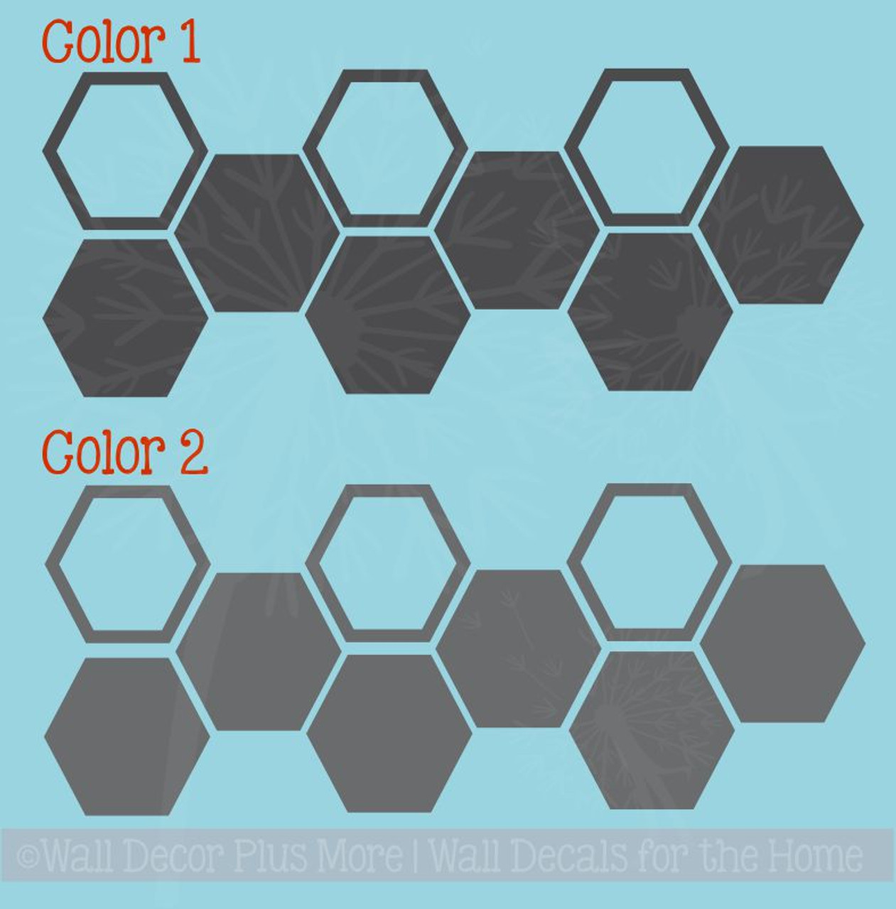 Honeycomb Wall Decals Hexagon Vinyl Wall Decals Geometric Wall Decals