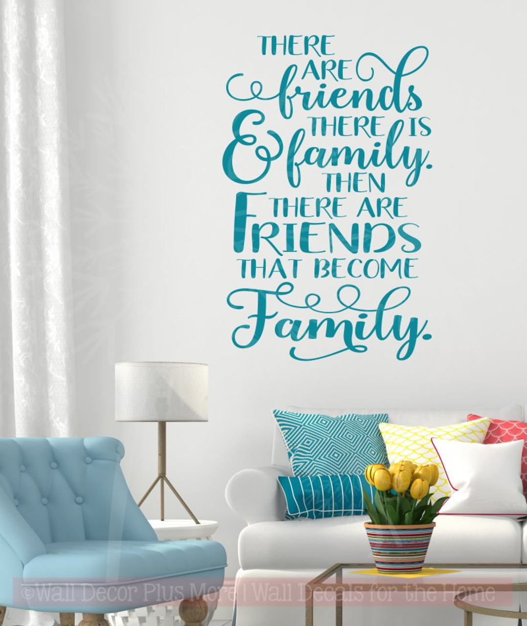 friends become family quotes wall decals vinyl lettering for home