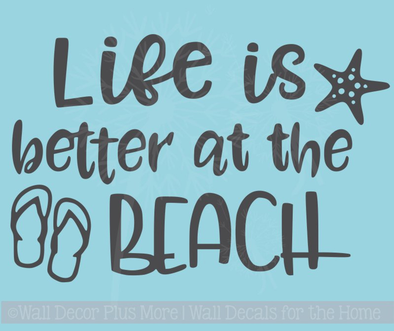 Life is Good Blue Beach Chair Sticker Decal