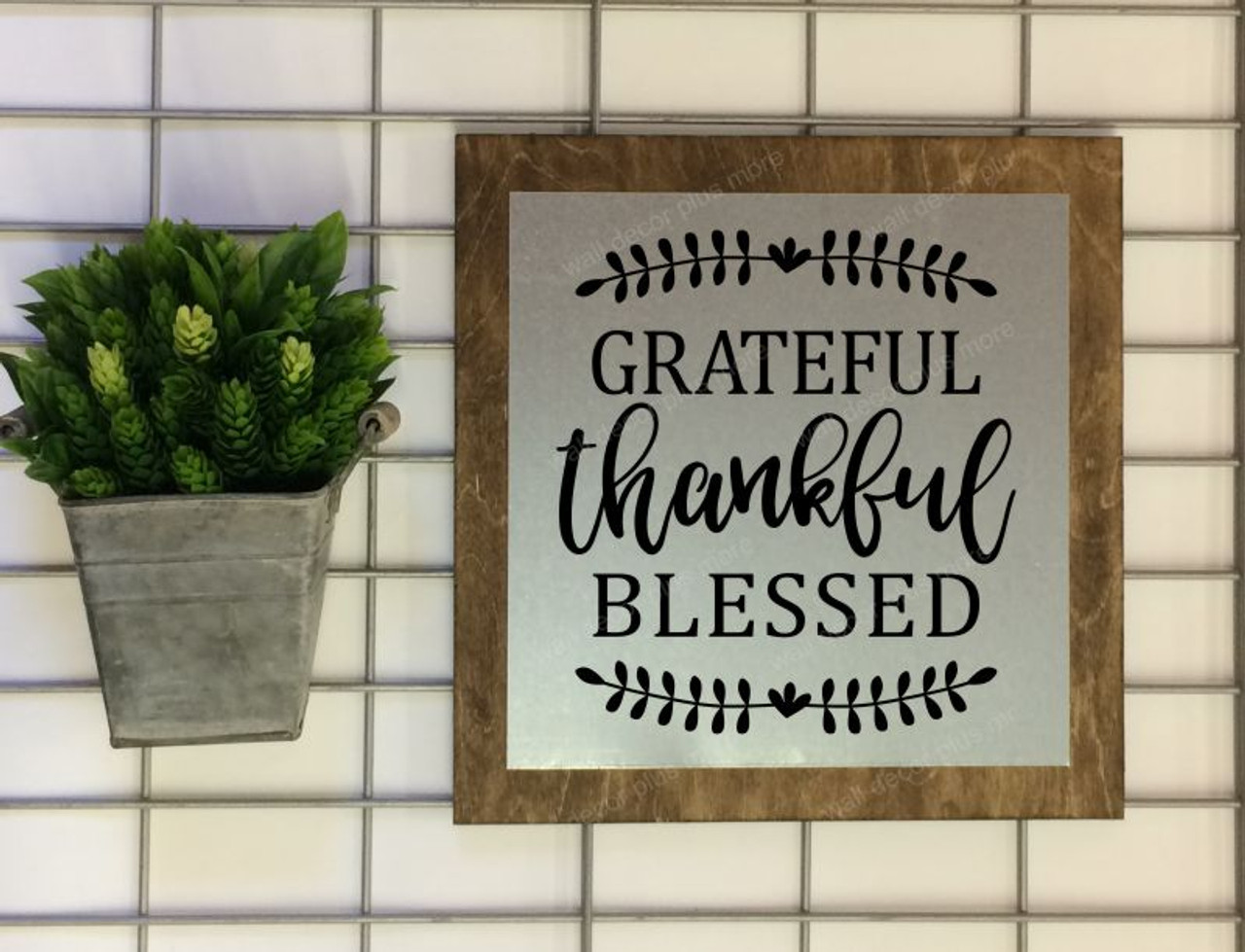 Grateful Sign Grateful Home Decor Farmhouse Fall Sign Fall Wood Sign Gratitude Quote Incredibly Grateful Grateful and Blessed