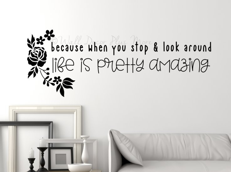 Life Is Amazing Inspirational Wall Quote Decals Vinyl Letters Stickers