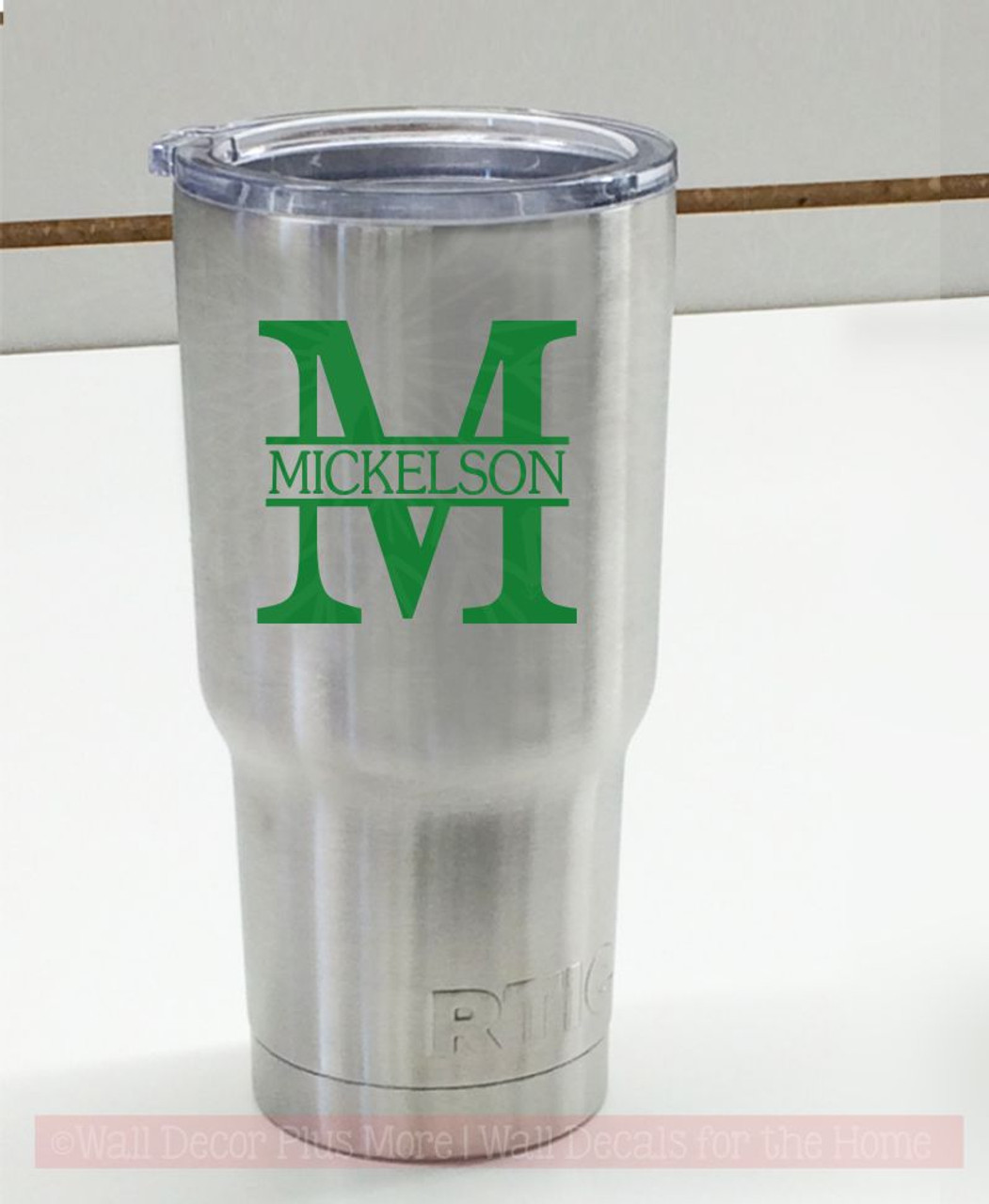 Modern Monogram Personalized Glass Tumbler