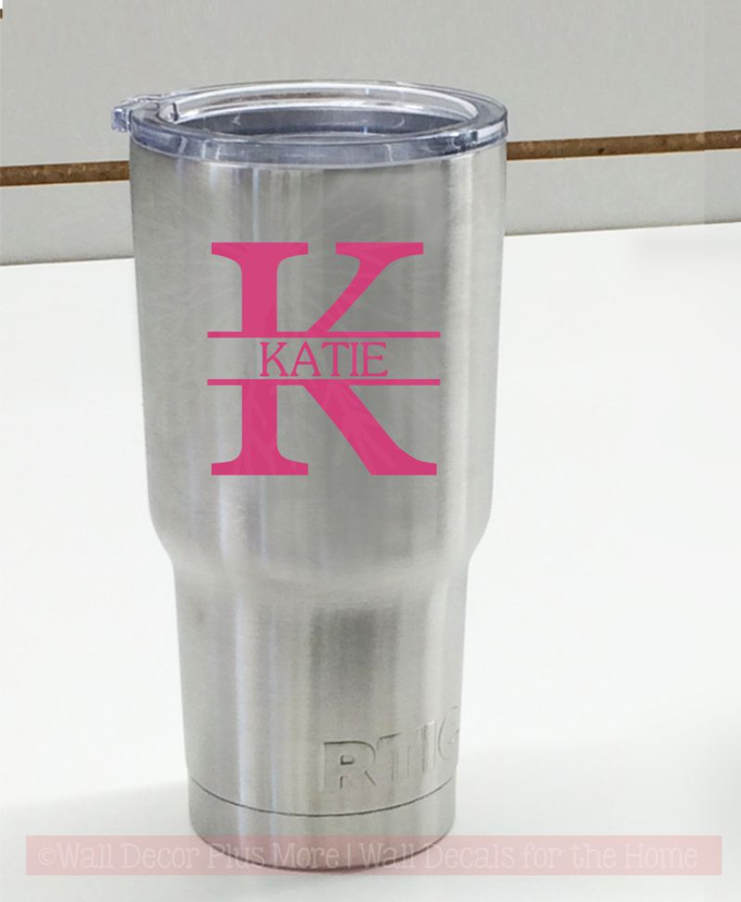 Modern Monogram Tumbler Personalized Mug Vinyl Decals for Cups