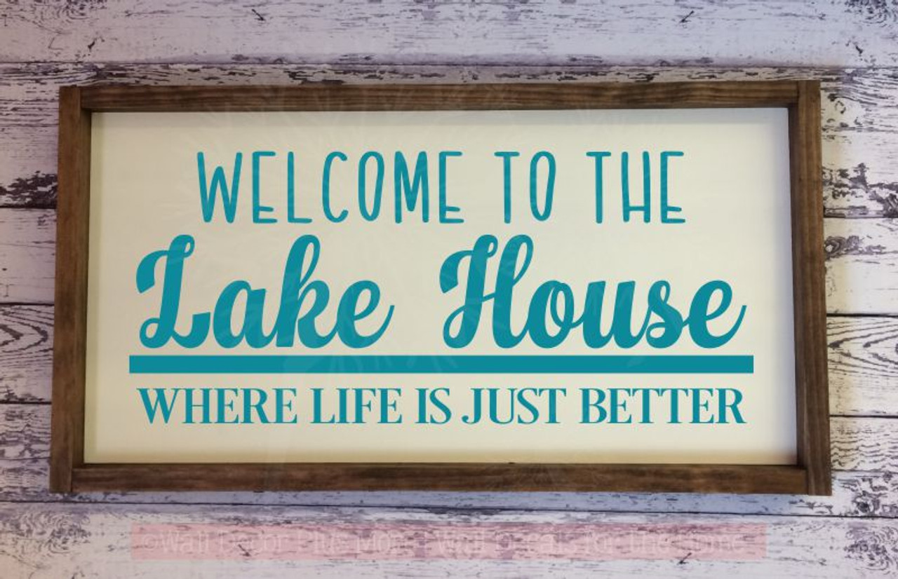 Lake House Vinyl Lettering Decals Wall Sticker Quotes Beach Home Decor