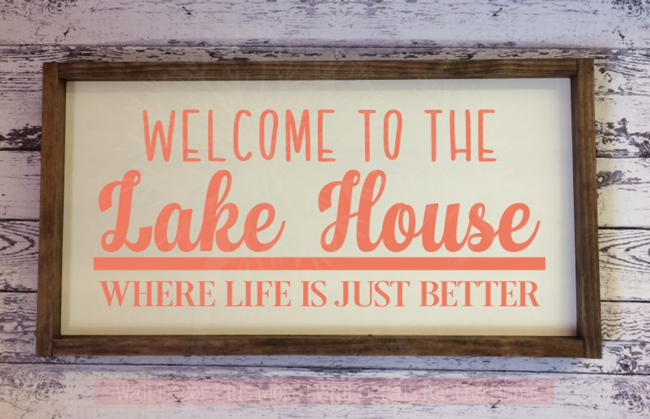 Lake House Vinyl Lettering Decals Wall Sticker Quotes Beach Home Decor