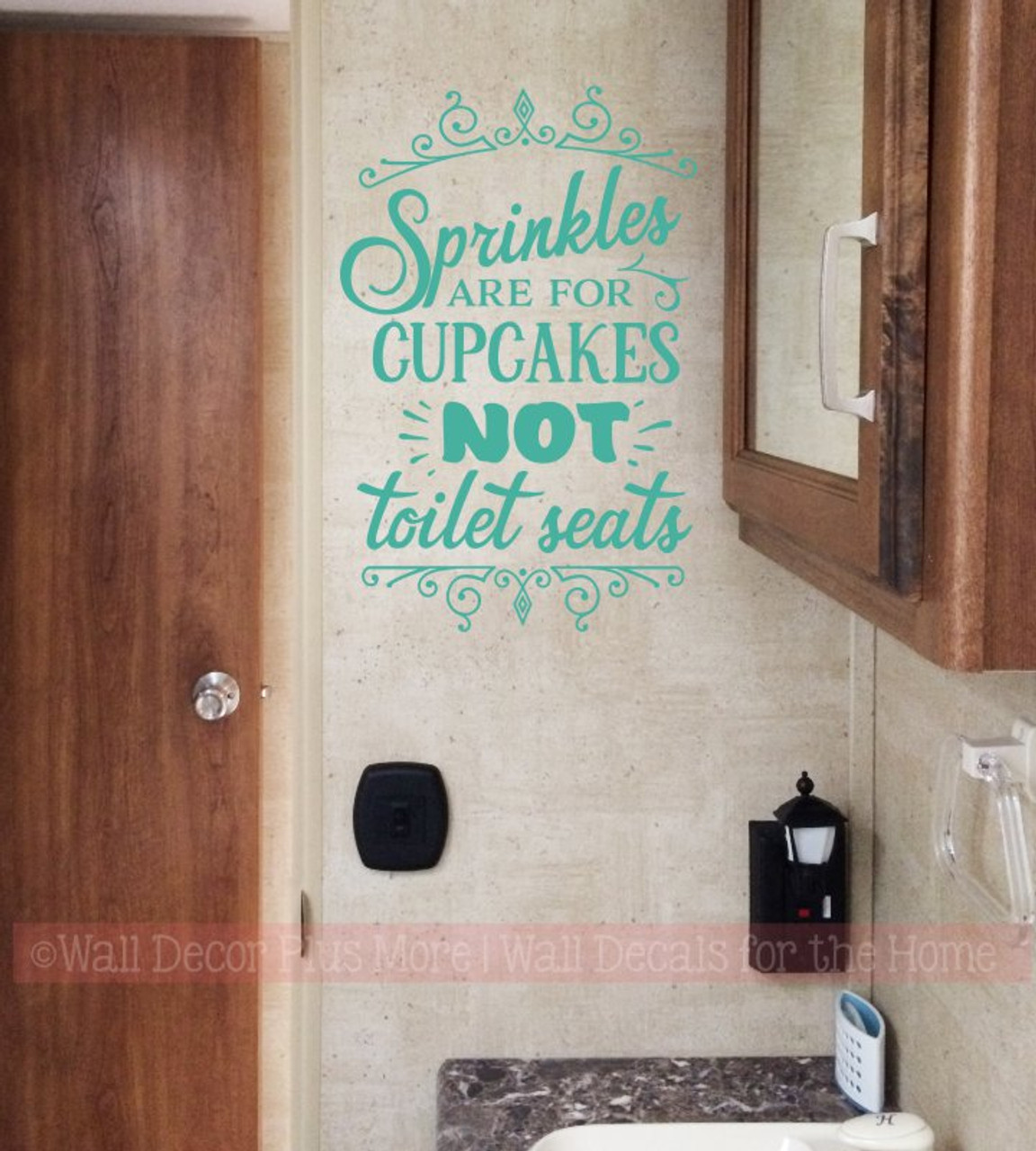 Vinyl Decal WC Toilet Entrance Quote Bathroom Decorating Art Stickers —  Wallstickers4you