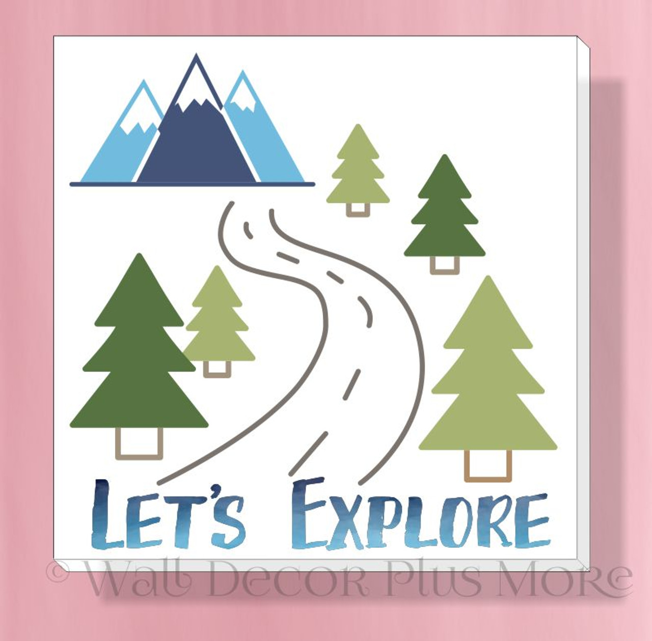 Let S Explore Camping Canvas Art Print Rv Camper Lightweight Hanging Decor