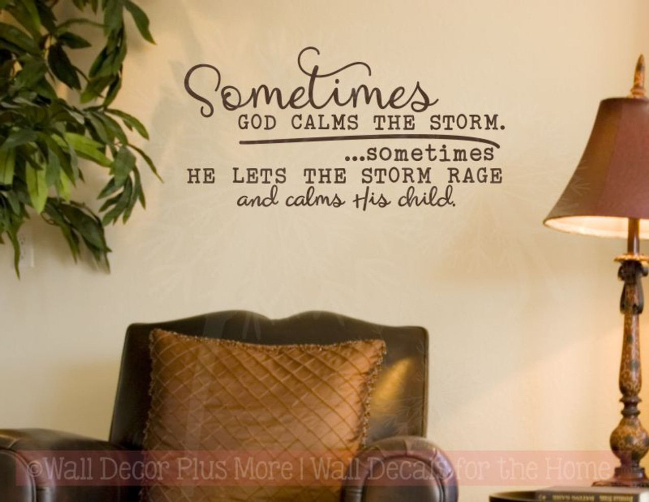 god calms storm vinyl lettering decals religious wall sticker quotes